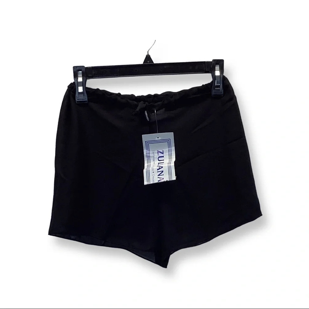 Zuliana Size Small Waist Tie Adjustable Waist Sheer Shorts. Made in USA. New